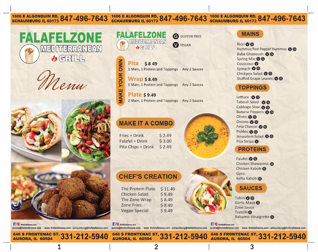 Falafel Zone | restaurant | 646 S Frontenac St, Aurora, IL 60504, USA | 3312125940 OR +1 331-212-5940