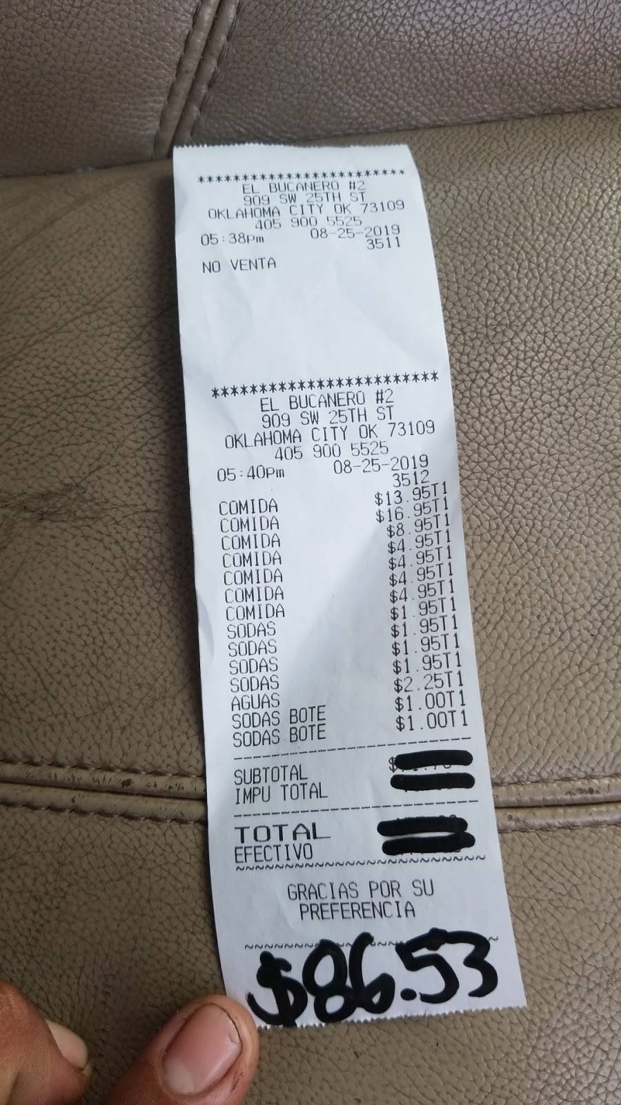 El Bucanero #2 | restaurant | 909 SW 25th St, Oklahoma City, OK 73109, USA | 4059005525 OR +1 405-900-5525