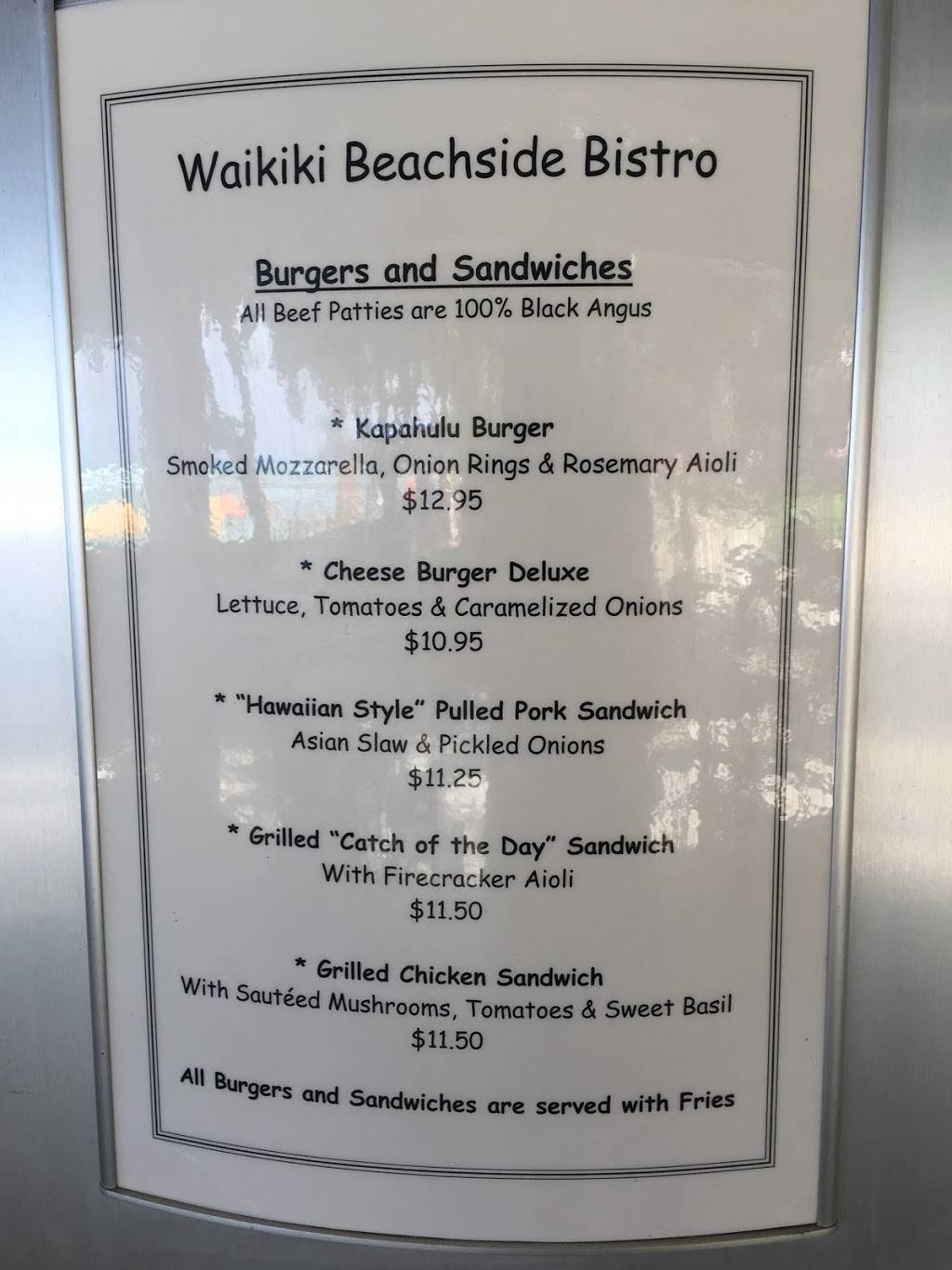Waikiki Beachside Bistro | restaurant | 2425 Kalakaua Ave, Honolulu, HI 96815, USA | 8089225262 OR +1 808-922-5262