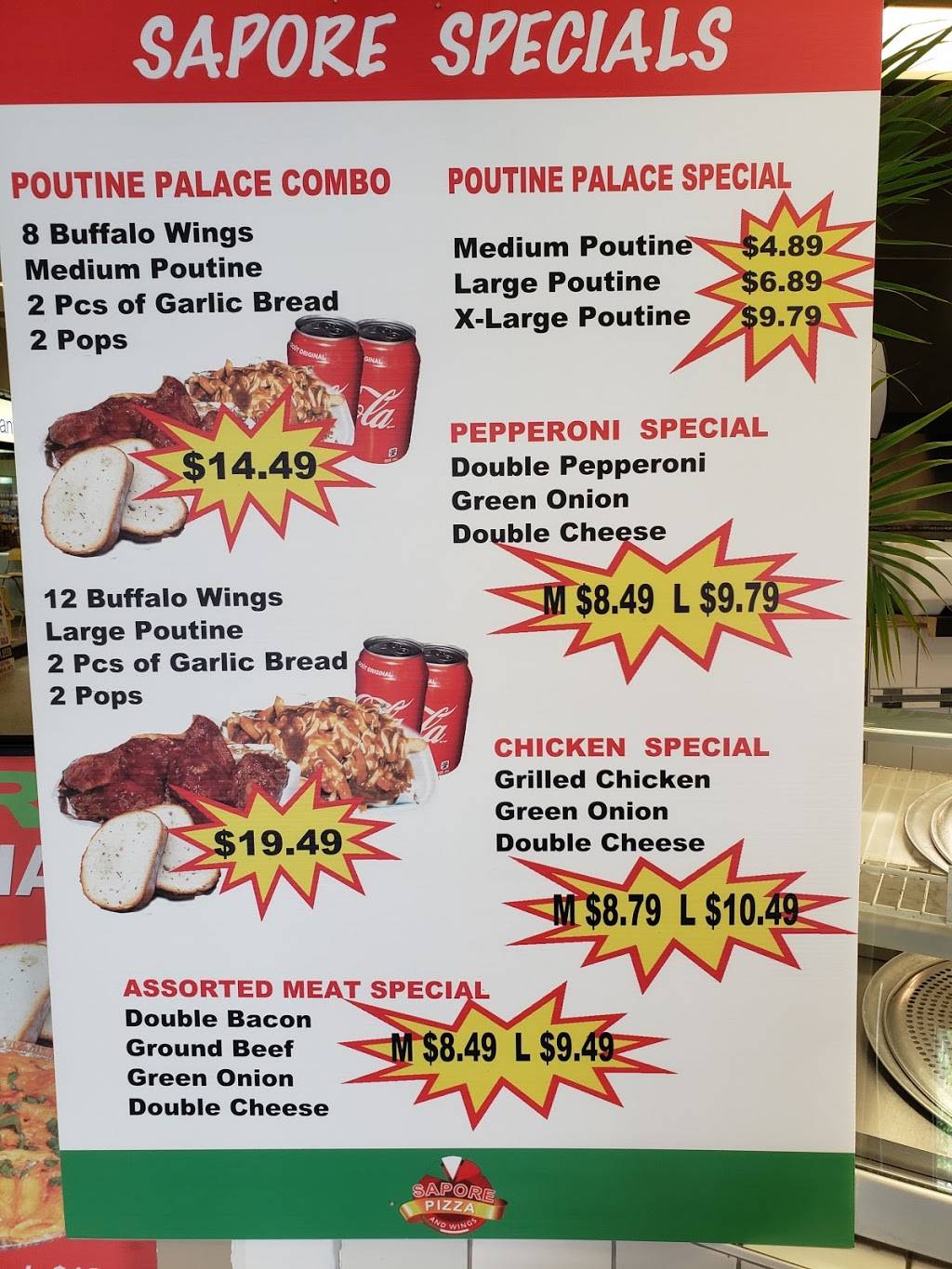 Sapore Pizza and Wings | restaurant | 45 Four Winds Dr, North York, ON M3J 1K7, Canada | 4165467647 OR +1 416-546-7647