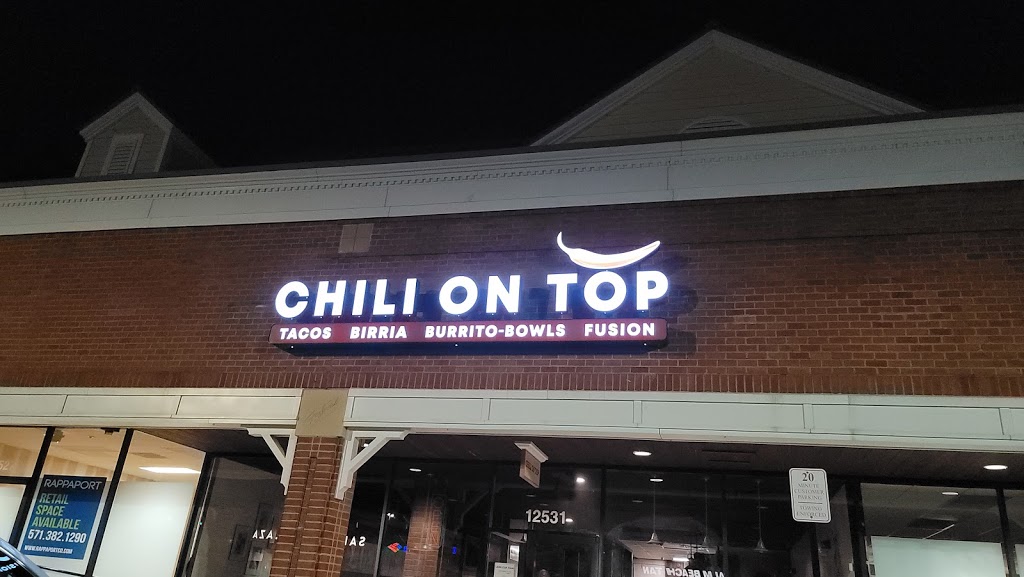 Chili On Top | restaurant | 12531 Dillingham Square, Lake Ridge, VA 22192, USA | 7033387339 OR +1 703-338-7339