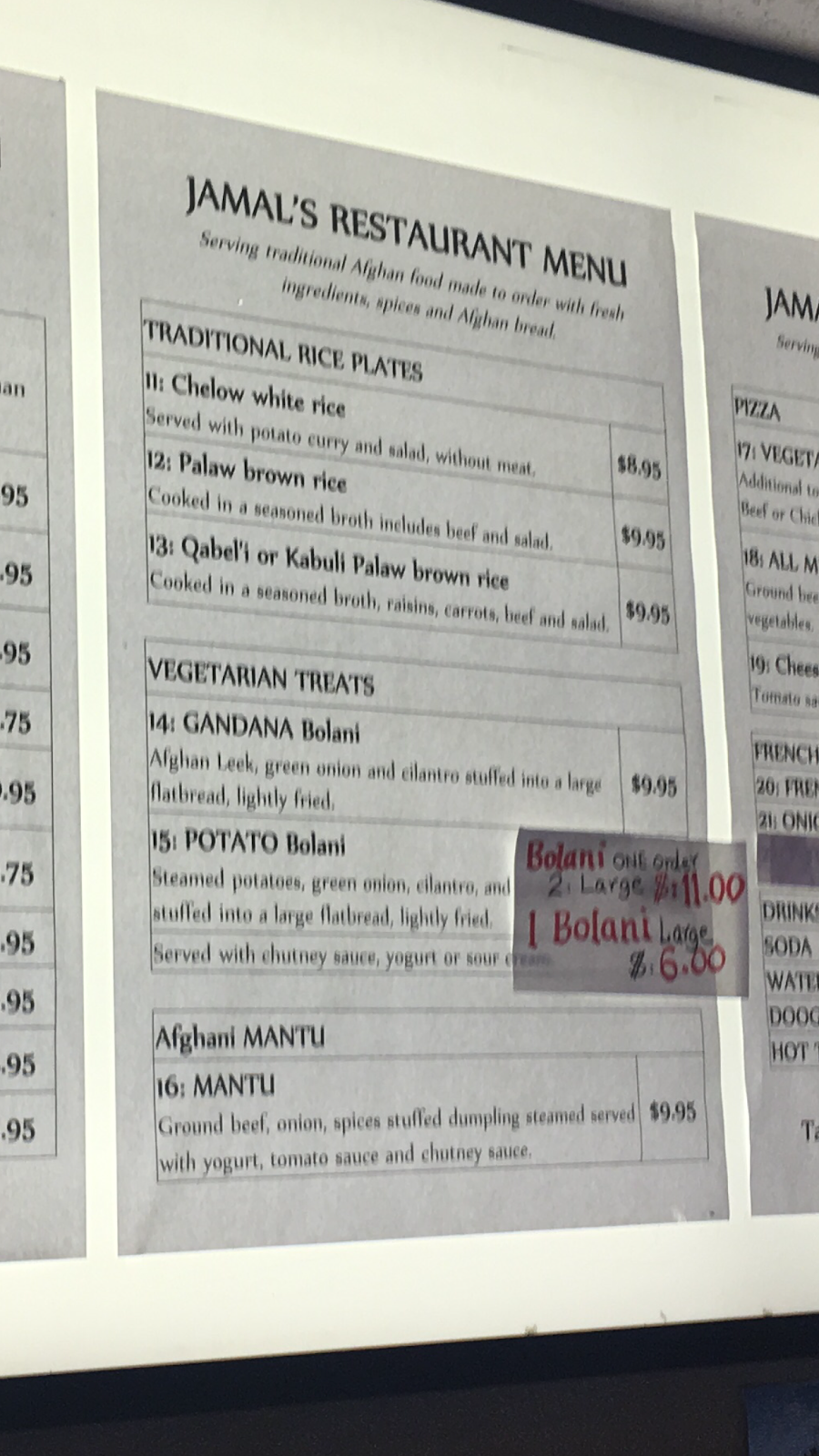 Jamals Afghan Restaurant & Market | restaurant | 2400 Coffee Rd, Modesto, CA 95355, USA | 2095672280 OR +1 209-567-2280