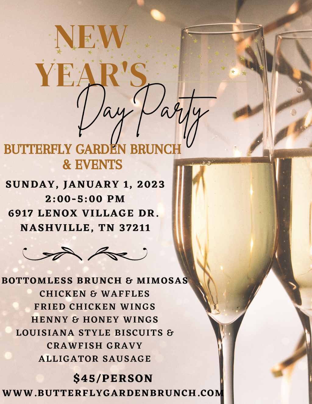ButterFLY Garden Brunch & Events | restaurant | 6917 Lenox Village Dr, Nashville, TN 37211, USA | 6157396077 OR +1 615-739-6077