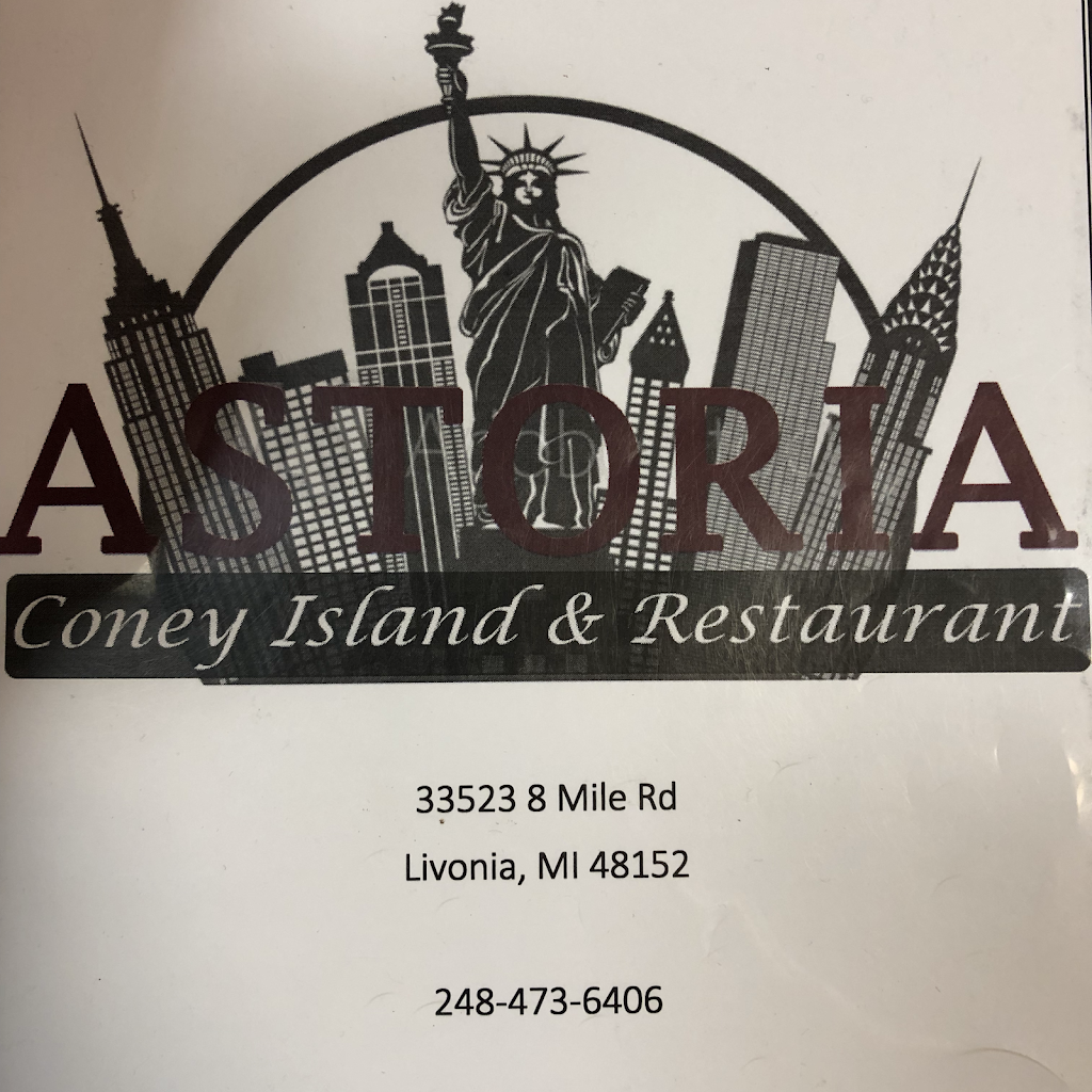 Astoria Coney Island & Restaurant | restaurant | 33523 Eight Mile Rd # C5, Livonia, MI 48152, USA | 2484736406 OR +1 248-473-6406