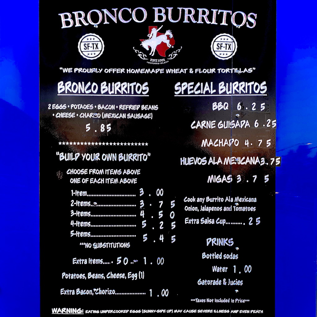 Bronco Burritos Santa Fe | restaurant | 13021 Hwy 6, Santa Fe, TX 77510, USA | 4099275689 OR +1 409-927-5689