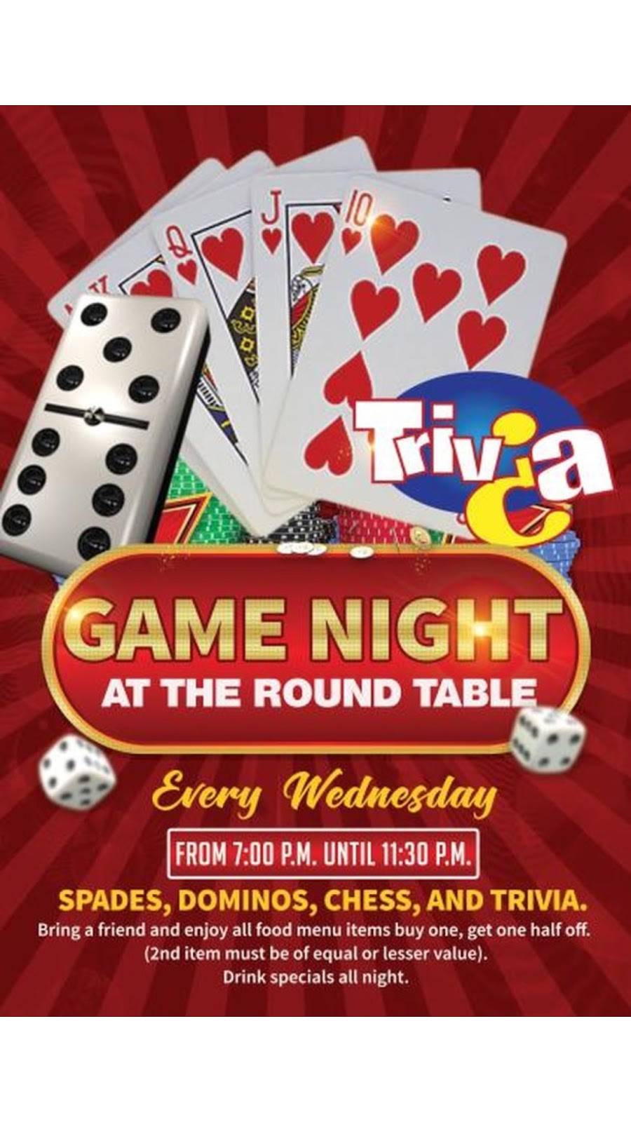 The Round Table Bar and Grill | restaurant | 4209 Evanston Ave, Indianapolis, IN 46205, United States | 3177372581 OR +1 317-737-2581