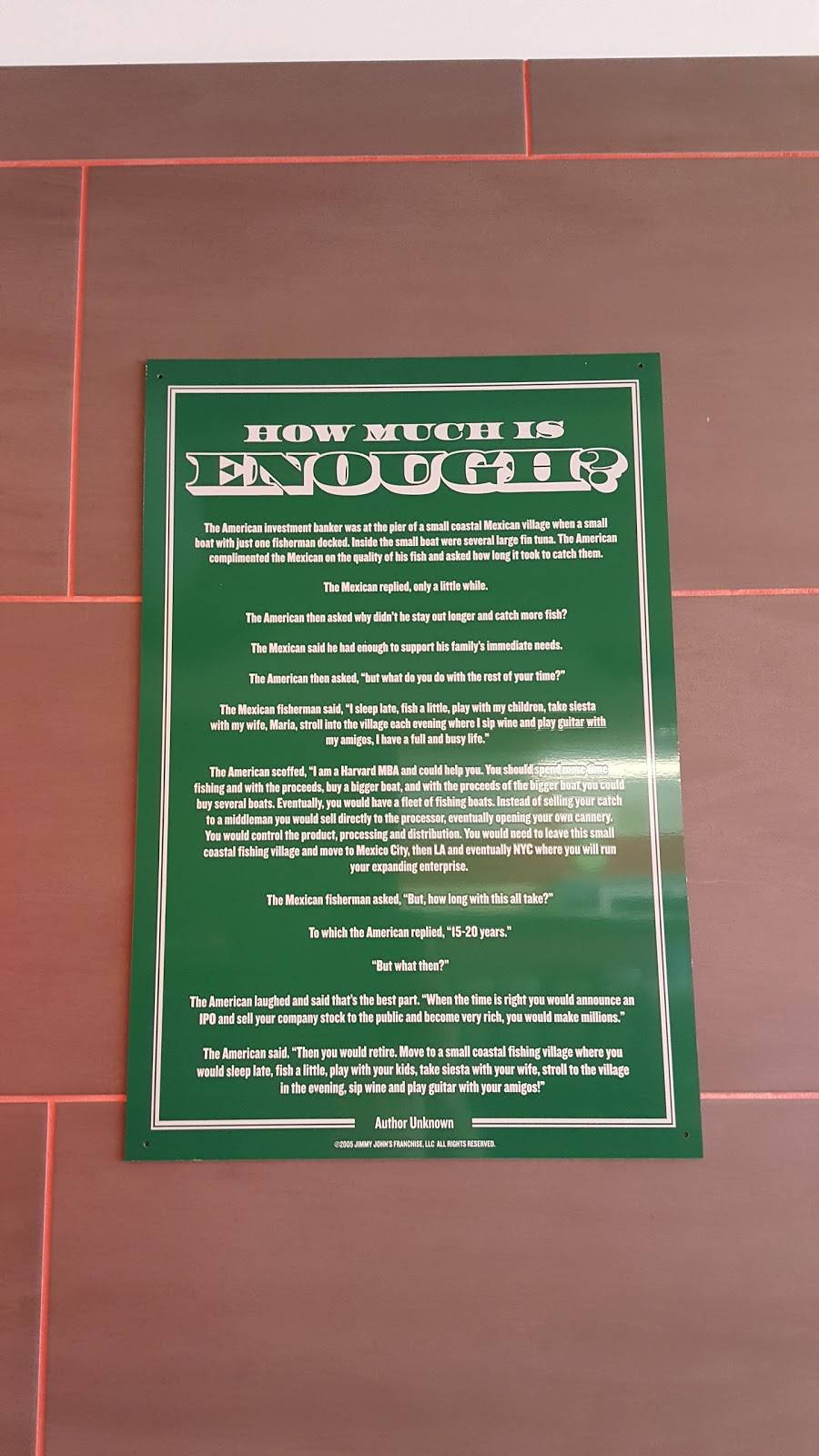 Jimmy Johns | meal delivery | 1911 S Federal Hwy Ste. 1250, Delray Beach, FL 33483, USA | 5612431100 OR +1 561-243-1100