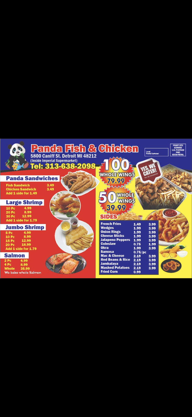 Panda fish & chicken | meal takeaway | 5800 Caniff St, Hamtramck, MI 48212, USA | 3136382098 OR +1 313-638-2098