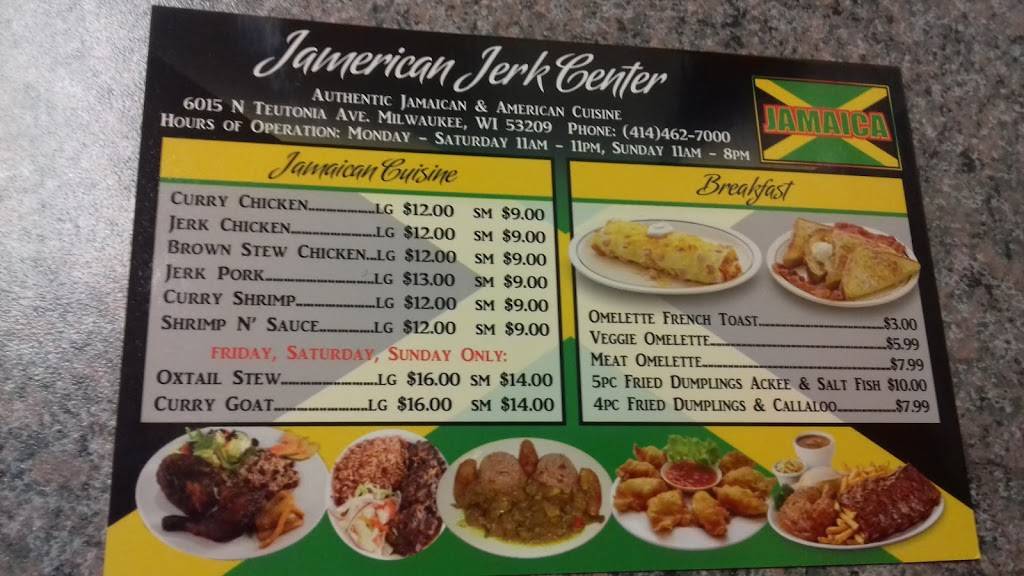 Jamerican Jerk Center | restaurant | 6015 N Teutonia Ave, Milwaukee, WI 53209, USA | 4144627000 OR +1 414-462-7000