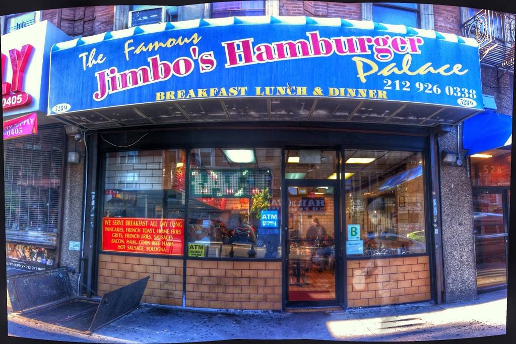 Jimbos Hamburger Palace | restaurant | 528 W 145th St, New York, NY 10031, USA | 2129260338 OR +1 212-926-0338