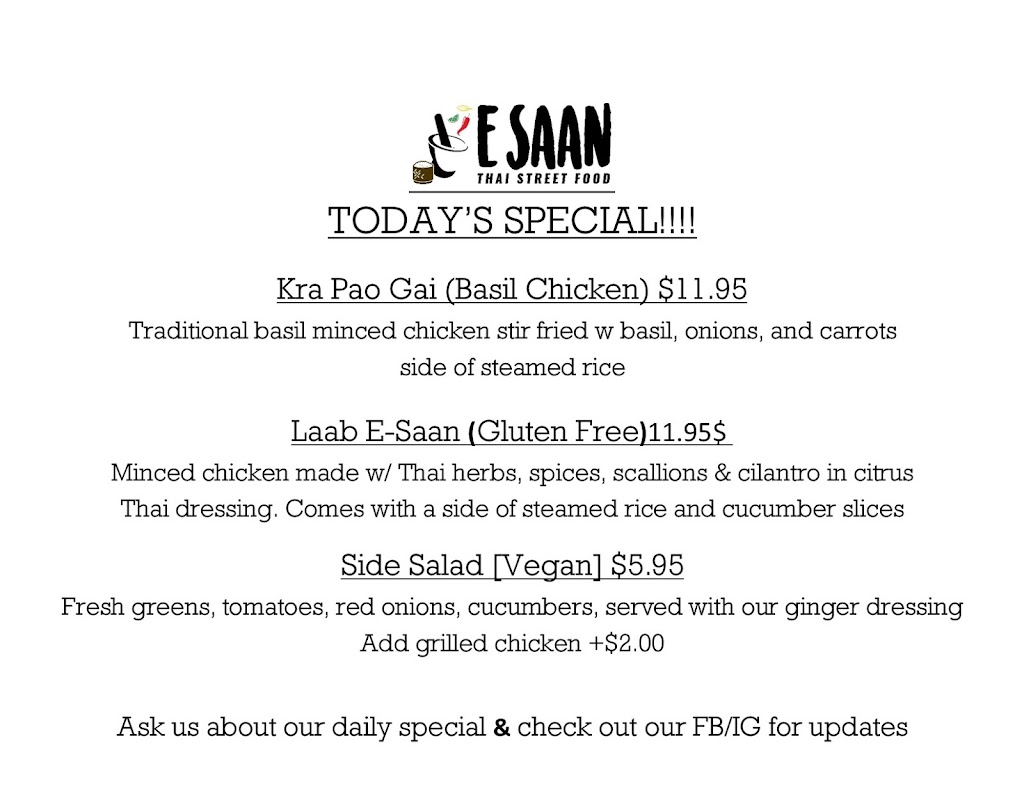 e-saan thai street food | restaurant | 501 S Palafox St Unit 1, Pensacola, FL 32502, USA | 8507414657 OR +1 850-741-4657