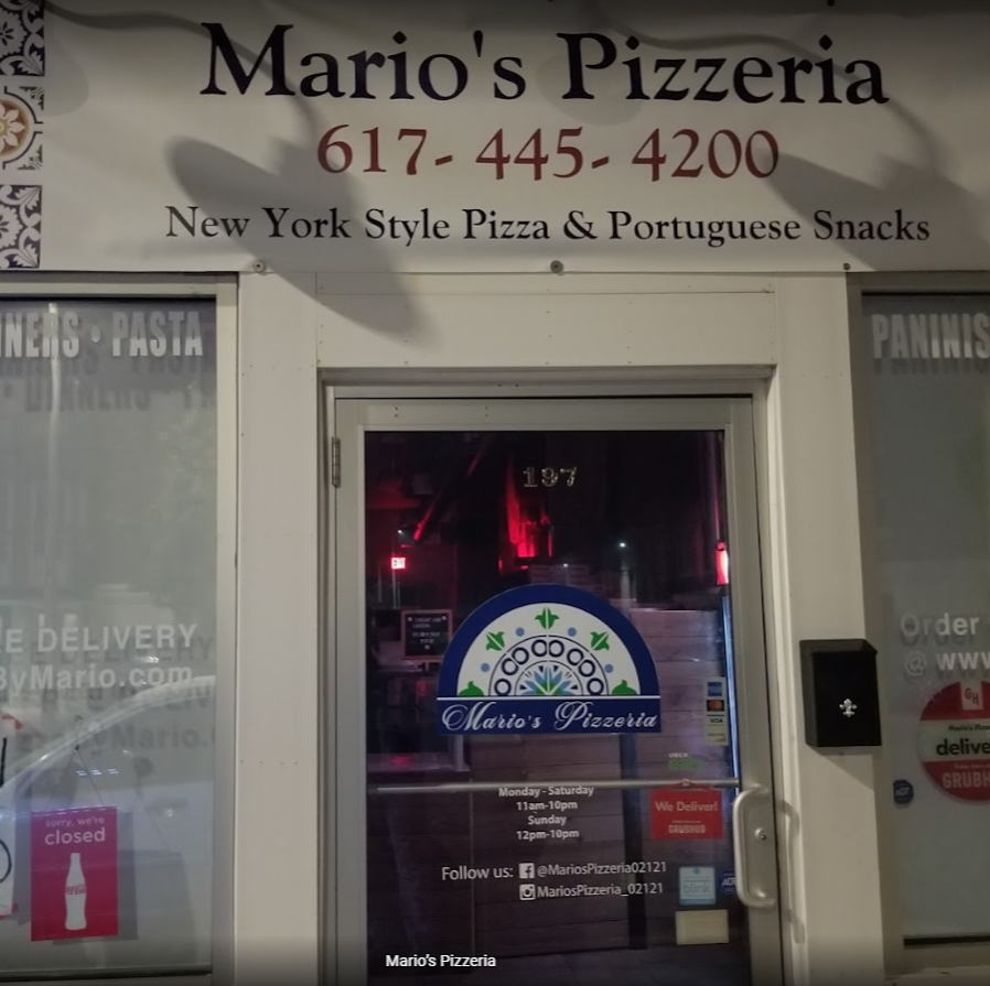 Mario’s Pizzeria | restaurant | 197 Humboldt Ave, Boston, MA 02121, USA | 6174454200 OR +1 617-445-4200