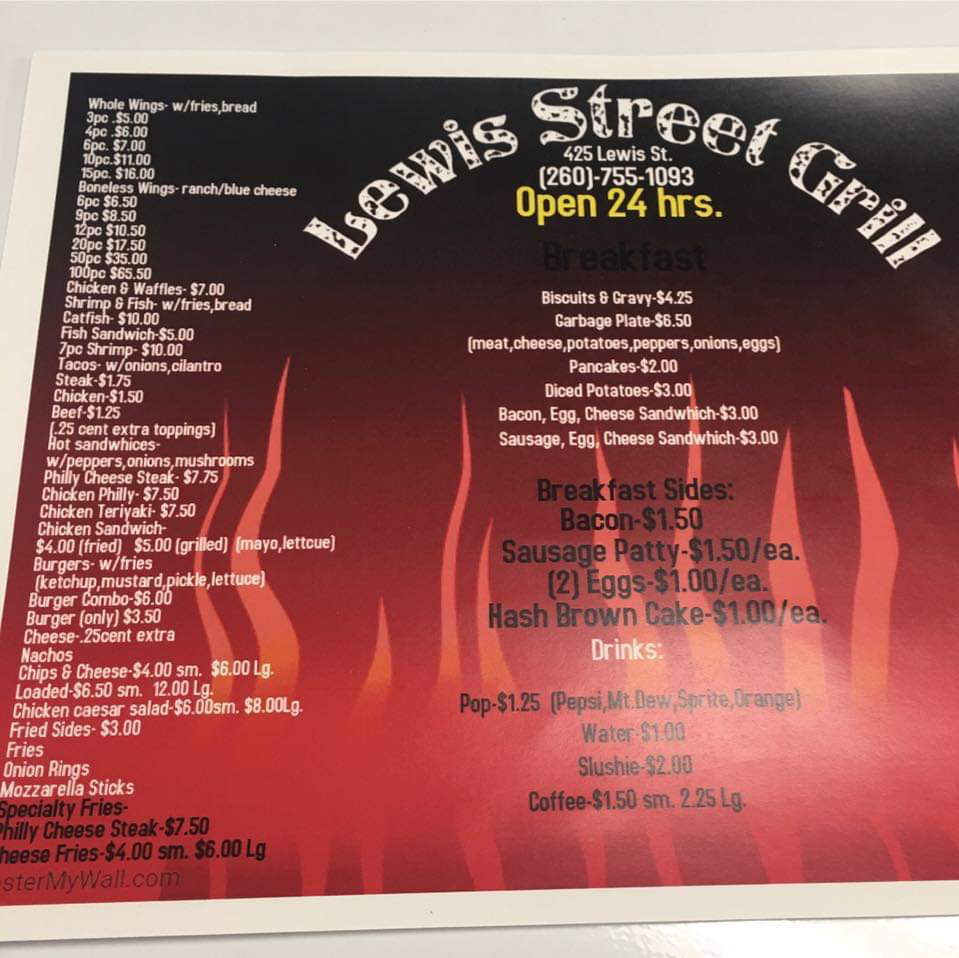 Lewis Street Grill | restaurant | 425 E Lewis St, Fort Wayne, IN 46802, USA | 2607551093 OR +1 260-755-1093