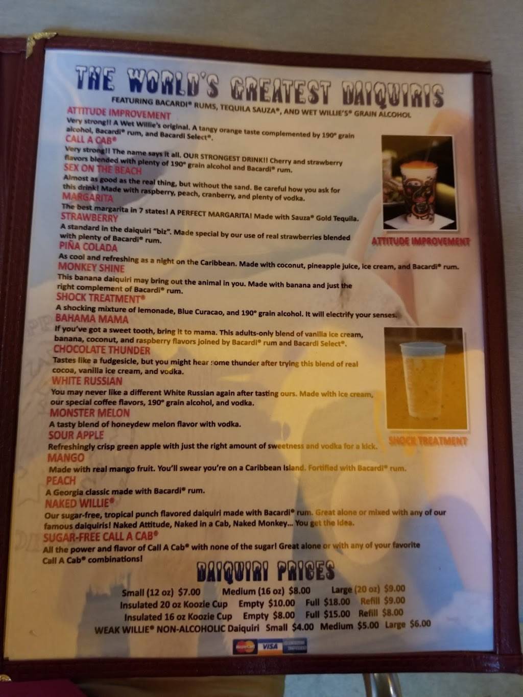 Wet Willies | restaurant | 2127 Boundary St #17, Beaufort, SC 29902, USA | 8433793303 OR +1 843-379-3303