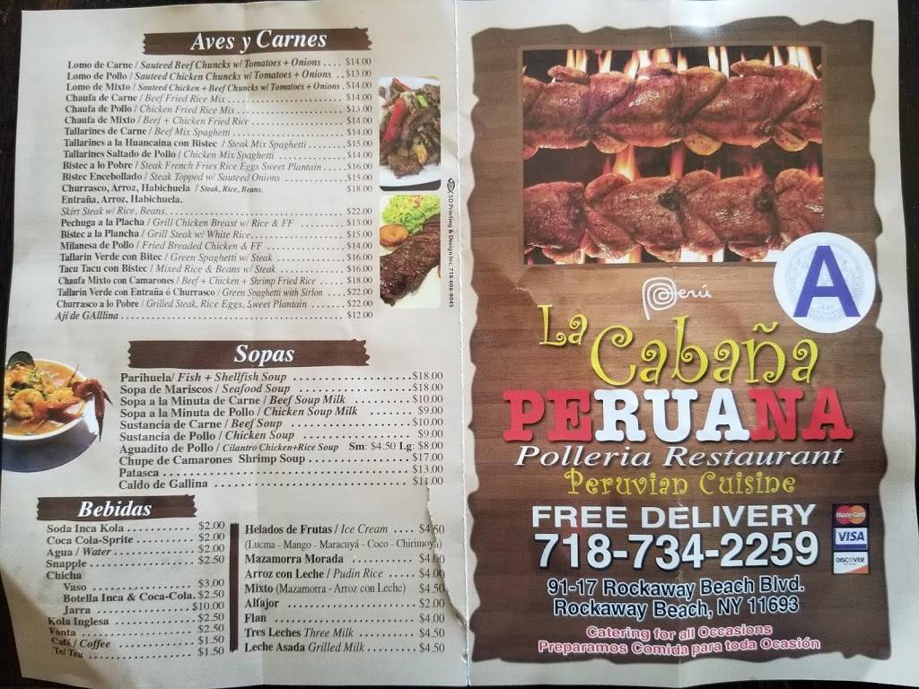 La Cabaña Peruana | restaurant | 91-17 Rockaway Beach Blvd, Rockaway Beach, NY 11693, USA | 7187342259 OR +1 718-734-2259