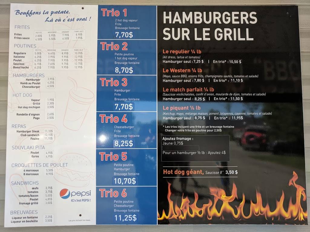 Bouffons La Patate | restaurant | 1000 Montée Saint Nicolas, Saint-Jérôme, QC J5L 2K9, Canada | 4505654859 OR +1 450-565-4859