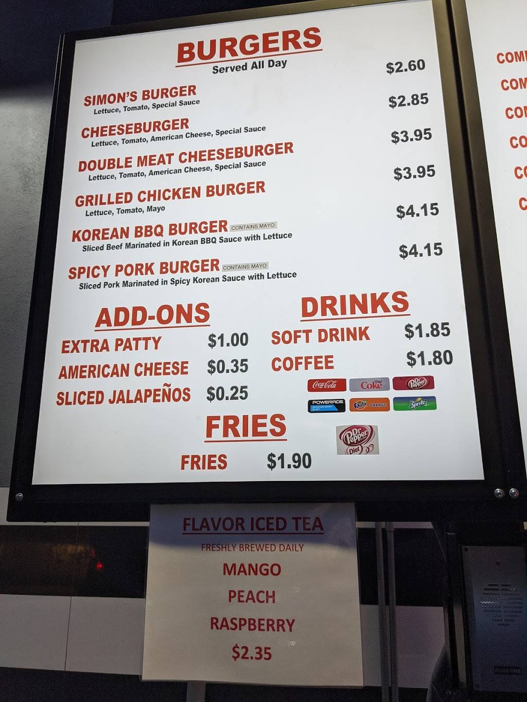 Simons Burger | restaurant | 4507 E Martin Luther King Jr Blvd Bldg 2, Austin, TX 78721, USA | 5123635197 OR +1 512-363-5197