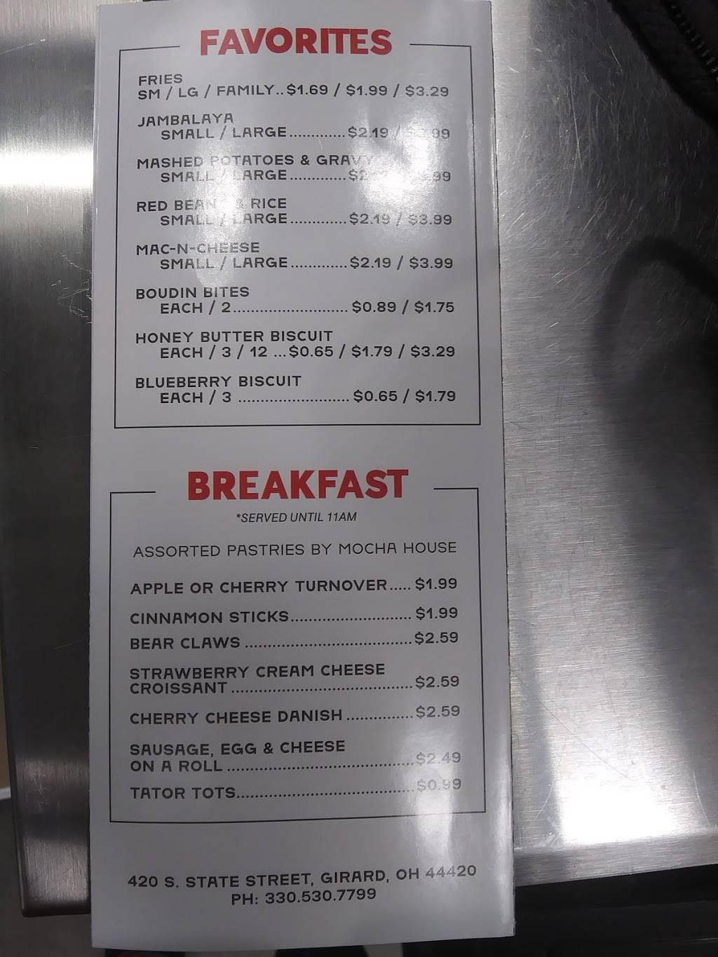 Mavericks Bistro + Krispy Krunchy Chicken Girard | restaurant | 420 S State St, Girard, OH 44420, USA | 3305307799 OR +1 330-530-7799