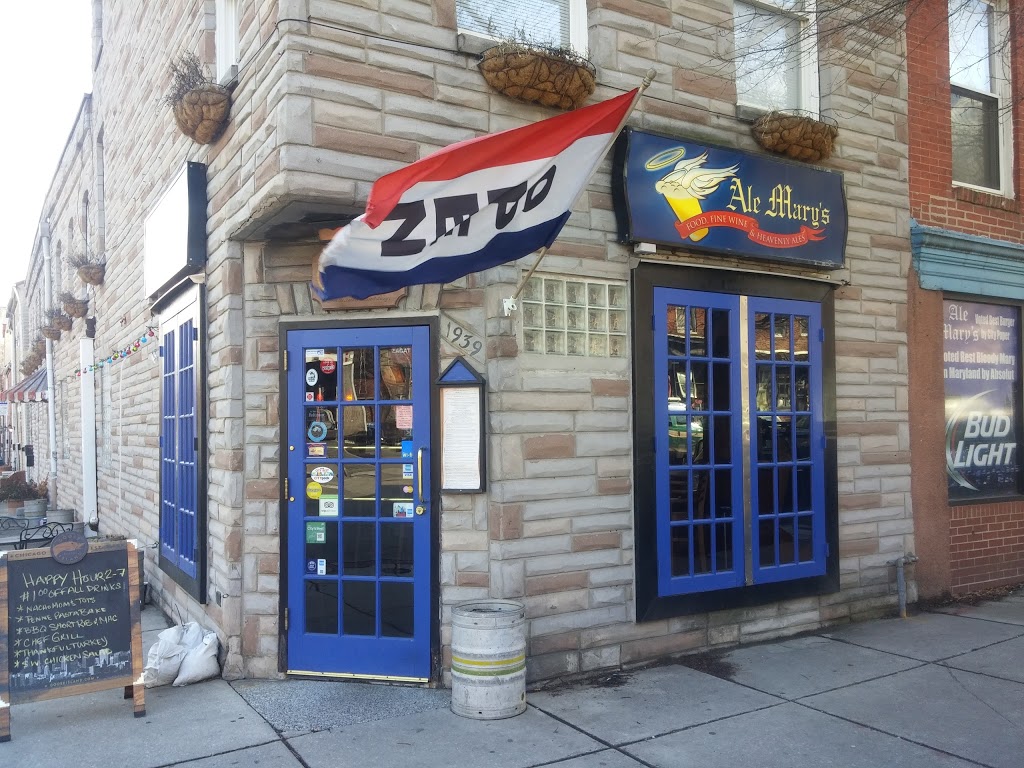 Ale Marys | restaurant | 1939 Fleet St, Baltimore, MD 21231, USA | 4102762044 OR +1 410-276-2044