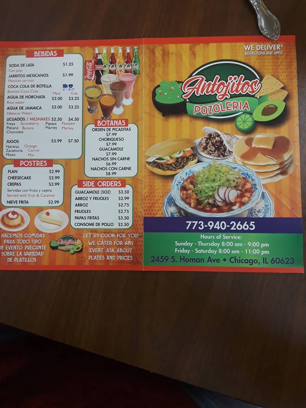 Antojitos Pozoleria | restaurant | 2459 S Homan Ave, Chicago, IL 60623, USA | 7739402665 OR +1 773-940-2665