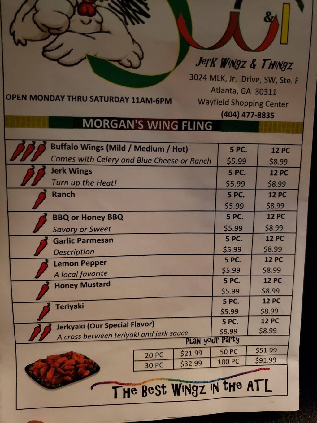 Jerk Wingz N Tingz | restaurant | 3024 M.L.K. Jr Dr SW, Atlanta, GA 30311, USA | 4703553329 OR +1 470-355-3329