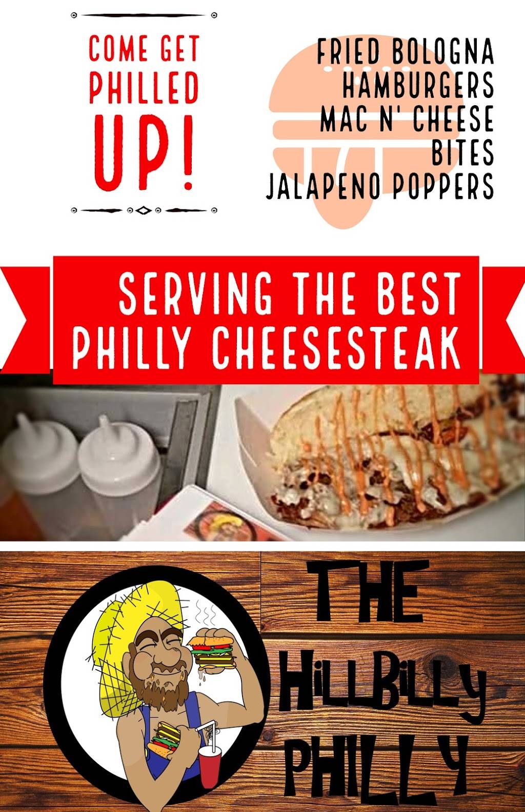 The Hillbilly Philly | restaurant | 2762 Norland Ct, Denver, NC 28037, USA | 3045533170 OR +1 304-553-3170