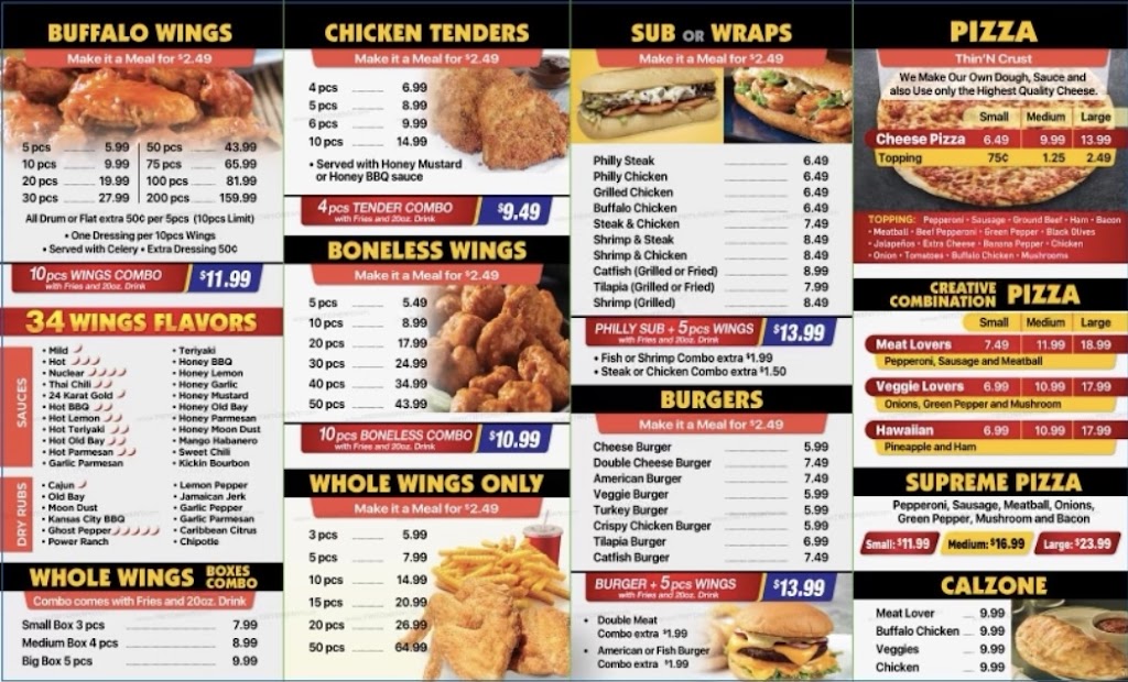 Towns Best Wings & Pizza | restaurant | 5401 Glenside Dr, Richmond, VA 23228, USA | 8042822086 OR +1 804-282-2086