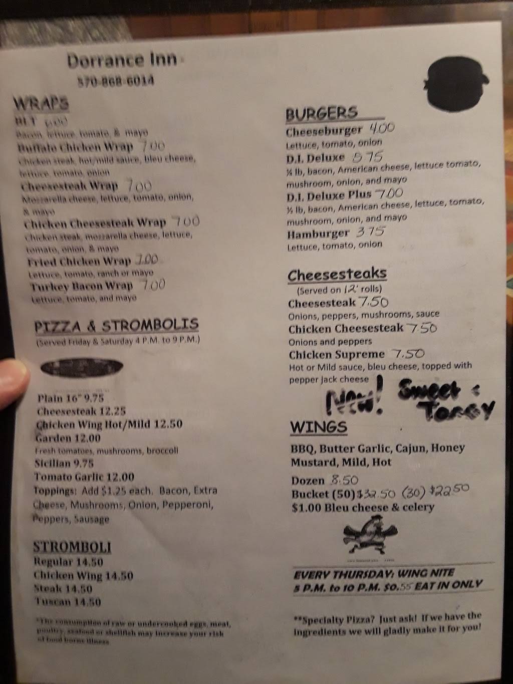 Dorrance Inn | restaurant | 7880 Blue Ridge Trail, Mountain Top, PA 18707, USA | 5708686014 OR +1 570-868-6014