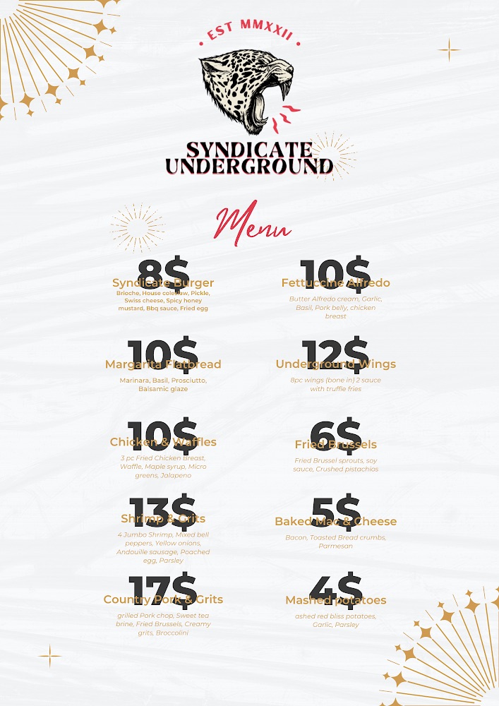 Syndicate Underground | restaurant | 1747 Roanoke St, Wichita, KS 67218, USA | 3167949524 OR +1 316-794-9524