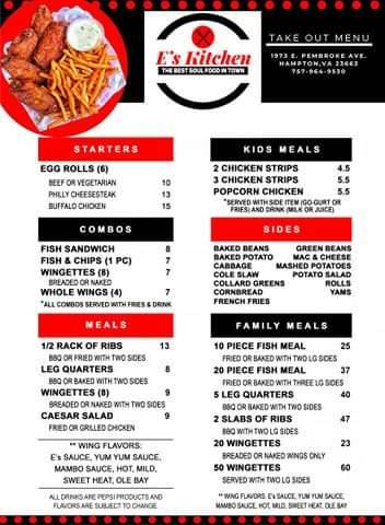 Es Kitchen | restaurant | 1973 E Pembroke Ave, Hampton, VA 23663, USA | 7579649530 OR +1 757-964-9530