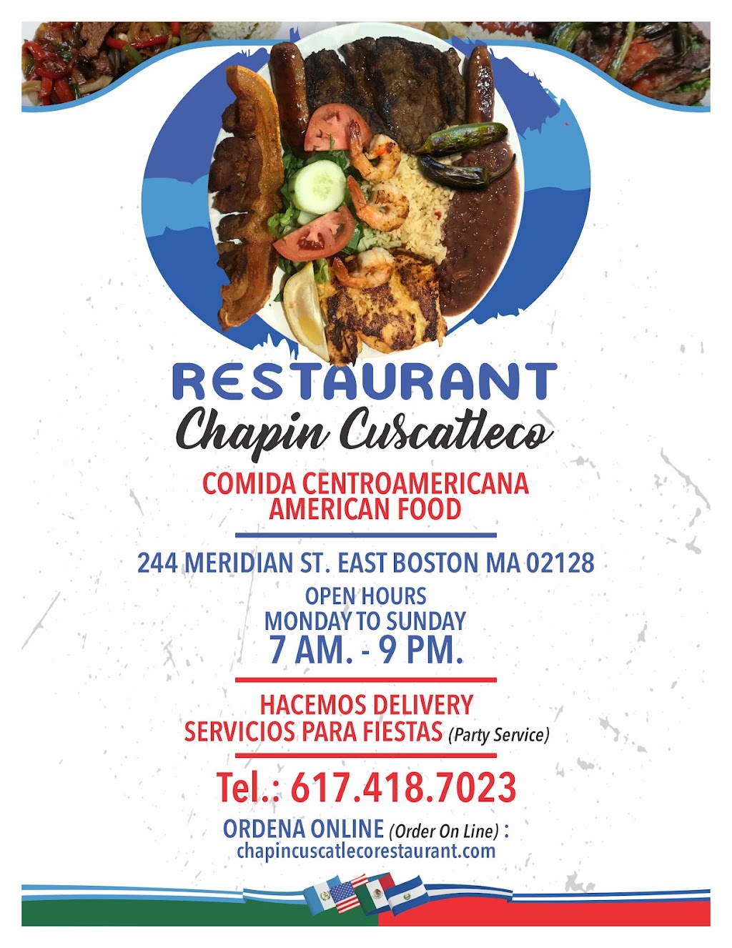 Chapin Cuscatleco | restaurant | 244 Meridian St, Boston, MA 02128, USA | 6174187023 OR +1 617-418-7023