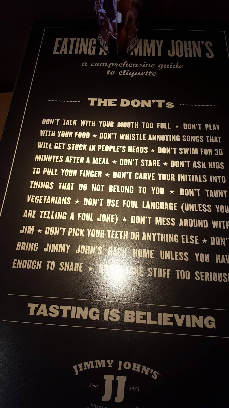 Jimmy Johns | meal delivery | 87 Cotton Mill Dr Ste. 7, Starkville, MS 39759, USA | 6626159022 OR +1 662-615-9022