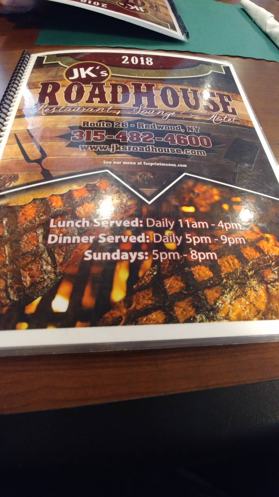 JKs Roadhouse | restaurant | 24818 NY-26, Redwood, NY 13679, USA | 3154824600 OR +1 315-482-4600