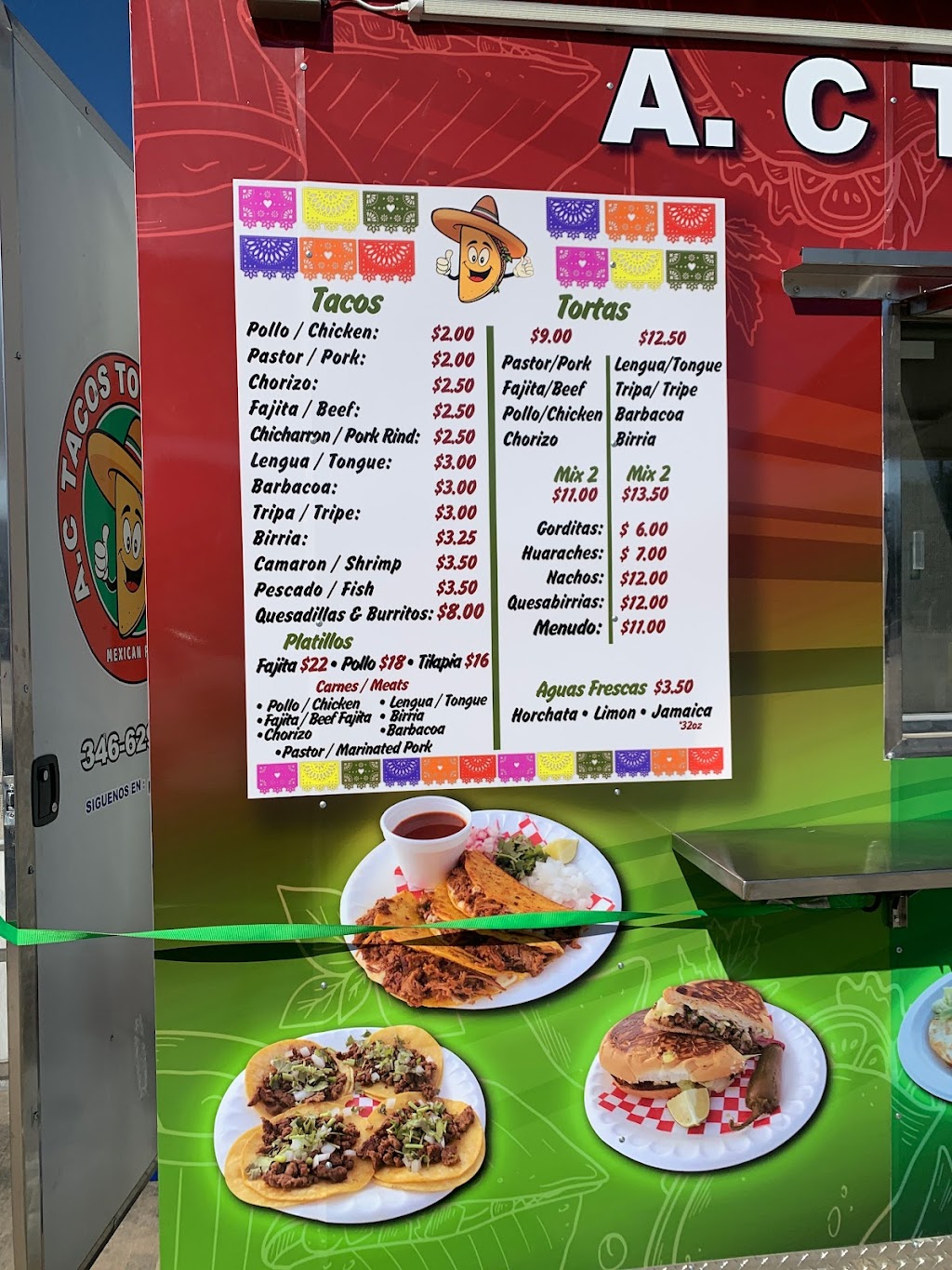 A.C Tacos Tortas Y Mas (Food Truck) | restaurant | 6841 N Fry Rd, Katy, TX 77449, USA | 3466293296 OR +1 346-629-3296