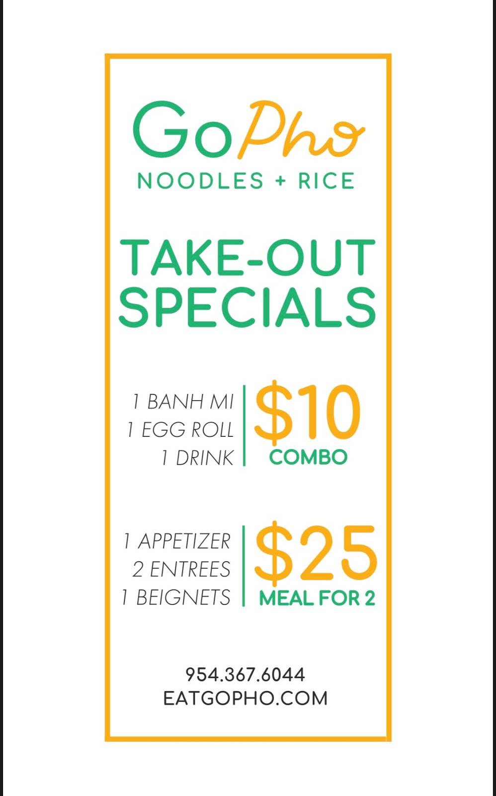 GoPho | restaurant | 2262 S University Dr, Davie, FL 33324, USA | 9543676044 OR +1 954-367-6044