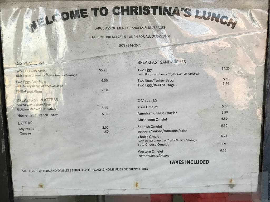 Christinas Breakfast & Lunch | restaurant | 474 Wilson Ave, Newark, NJ 07105, USA | 9733442575 OR +1 973-344-2575