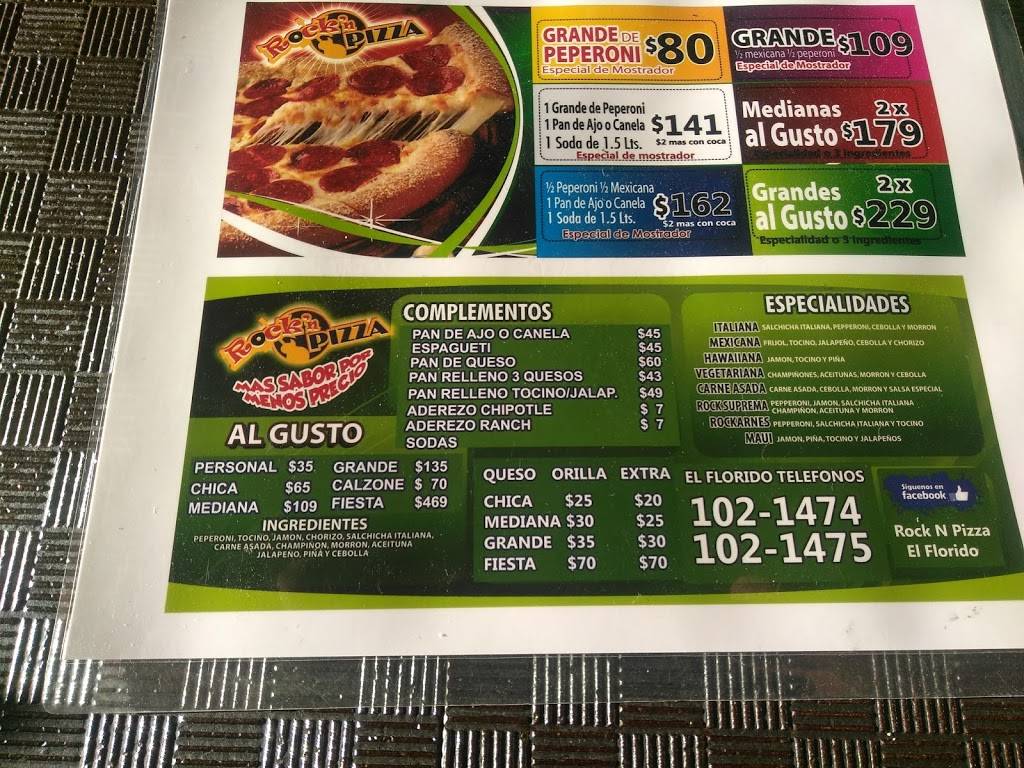 Rockn Pizza Florido | restaurant | Fideicomiso el Florido, Tijuana, B.C., Mexico | 016641021475 OR +52 664 102 1475