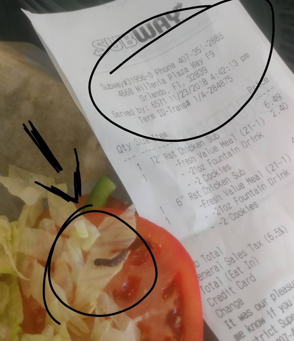 Subway | restaurant | 4668 Millenia Plaza Way, Orlando, FL 32839, USA | 4073512888 OR +1 407-351-2888