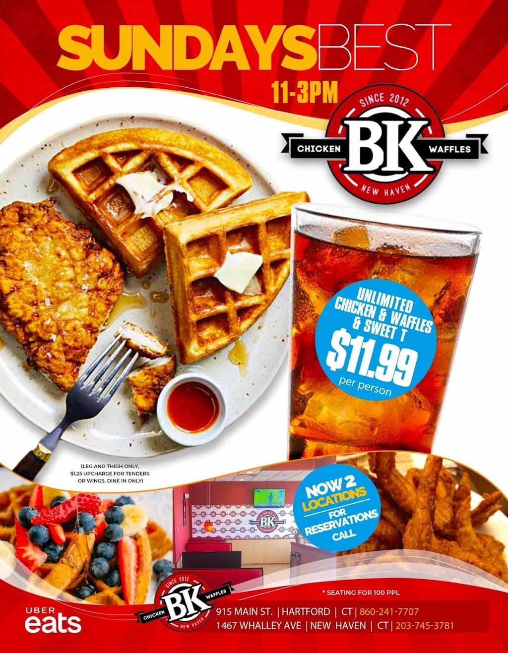 BK’ Chicken and Waffles New Haven | restaurant | 1467 Whalley Ave, New Haven, CT 06515, USA | 2037453781 OR +1 203-745-3781