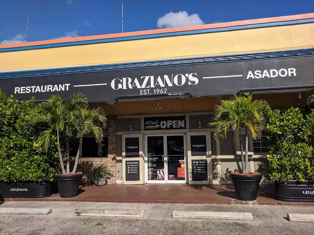 Grazianos Restaurant Bird Rd | restaurant | 9227 SW 40th St, Miami, FL 33165, USA | 3052250008 OR +1 305-225-0008