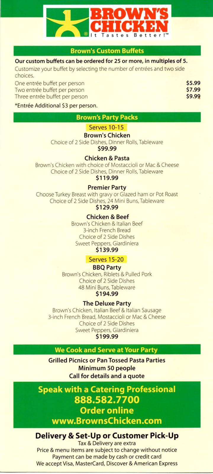 Browns Chicken & Pasta | restaurant | 21120 South La Grange Road, Frankfort, IL 60423, USA | 8154694433 OR +1 815-469-4433