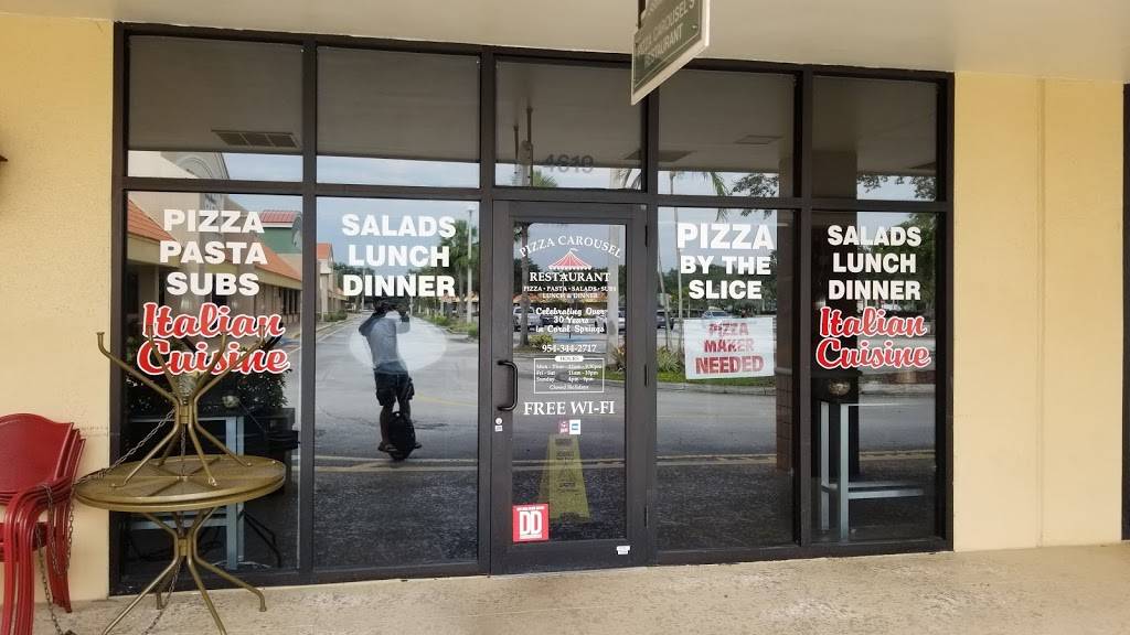 Pizza Carousel | meal takeaway | 4619 N University Dr, Coral Springs, FL 33067, USA | 9543442717 OR +1 954-344-2717