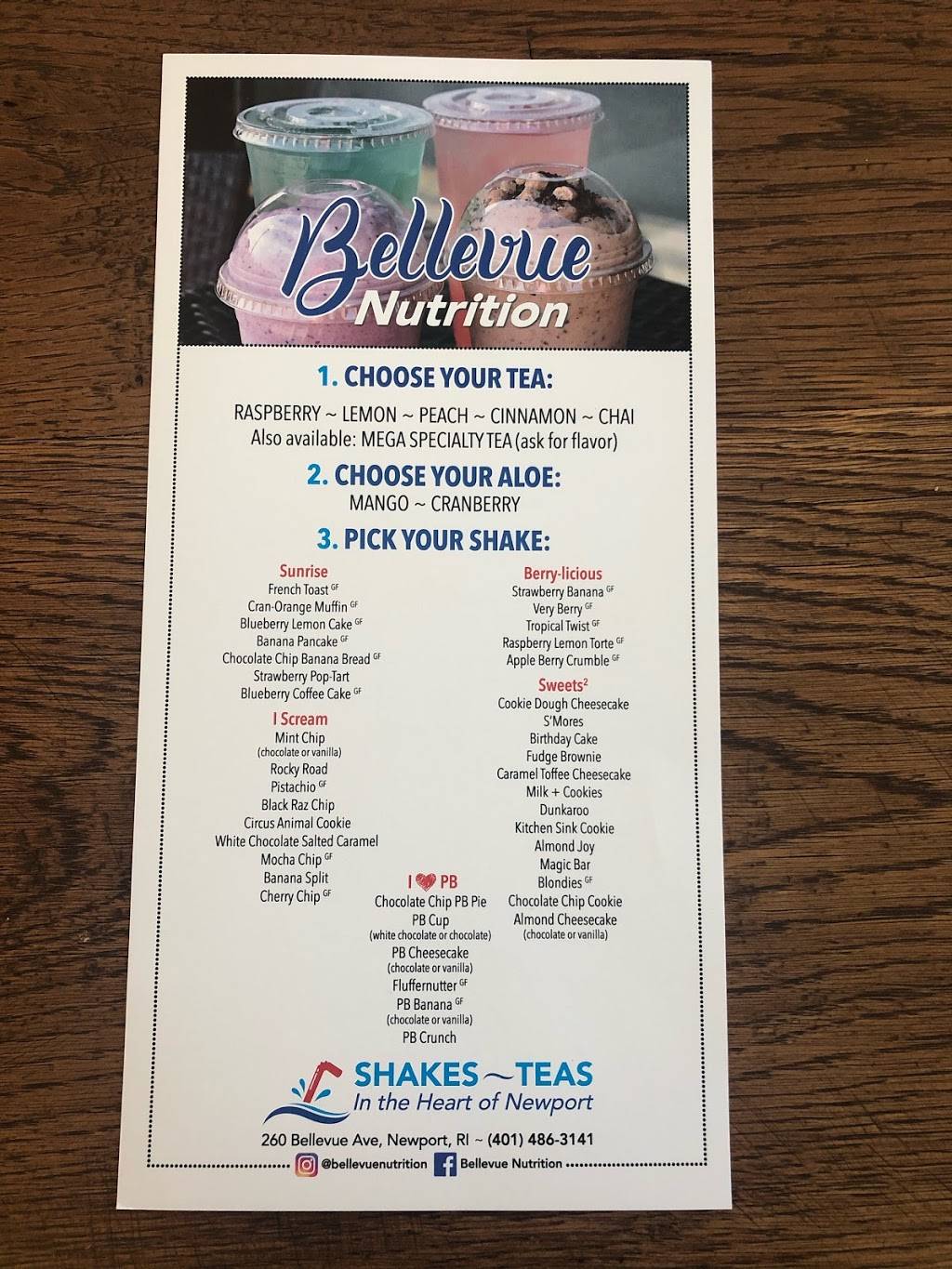 Bellevue Nutrition | restaurant | 260 Bellevue Ave, Newport, RI 02840, USA | 4013245562 OR +1 401-324-5562