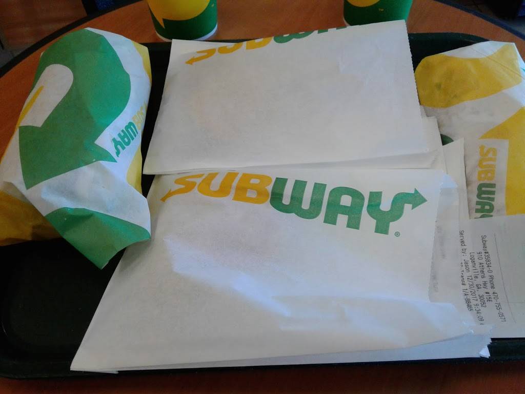 Subway | restaurant | 910 Atlanta Hwy, Loganville, GA 30052, USA | 4707550571 OR +1 470-755-0571