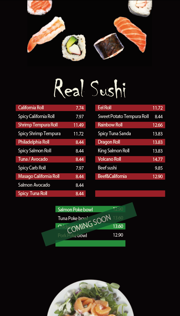 Real Sushi | meal takeaway | around Applebees, 651 Kapkowski Rd, Elizabeth, NJ 07201, USA | 6825593171 OR +1 682-559-3171
