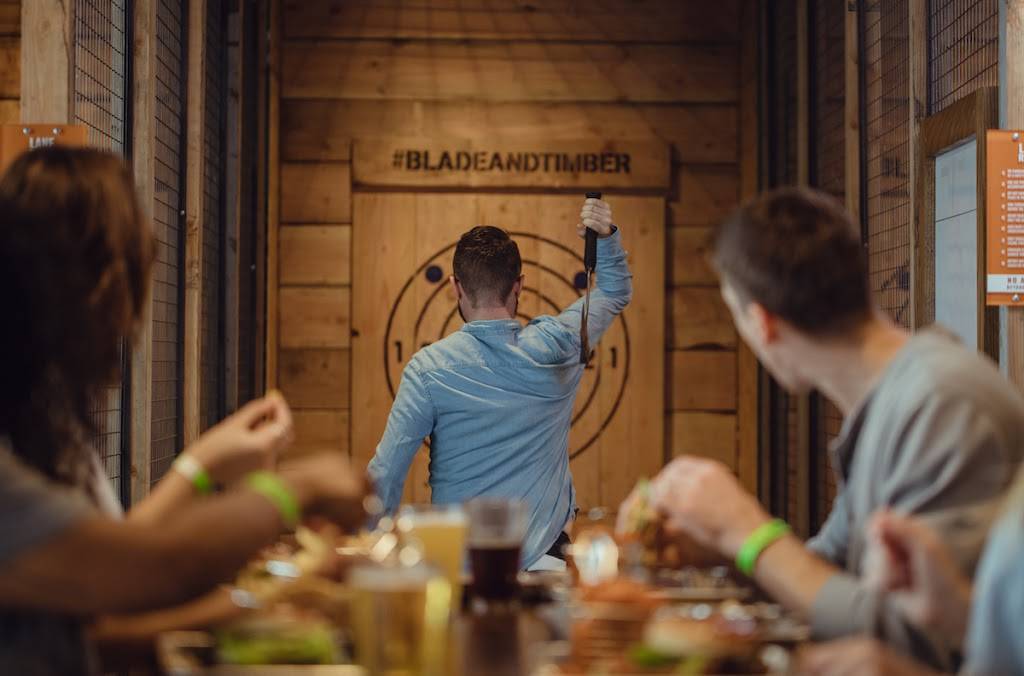 Blade & Timber Axe Throwing - KC | Power & Light | restaurant | 1303 Baltimore Ave, Kansas City, MO 64105, USA | 8163438489 OR +1 816-343-8489