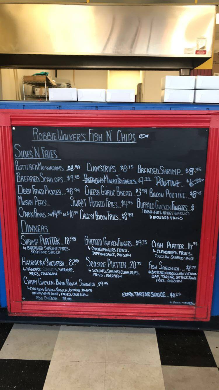 Robbie Walkers Fish & Chips | restaurant | 1225 Wonderland Rd N, London, ON N6G 3S1, Canada | 5196571684 OR +1 519-657-1684