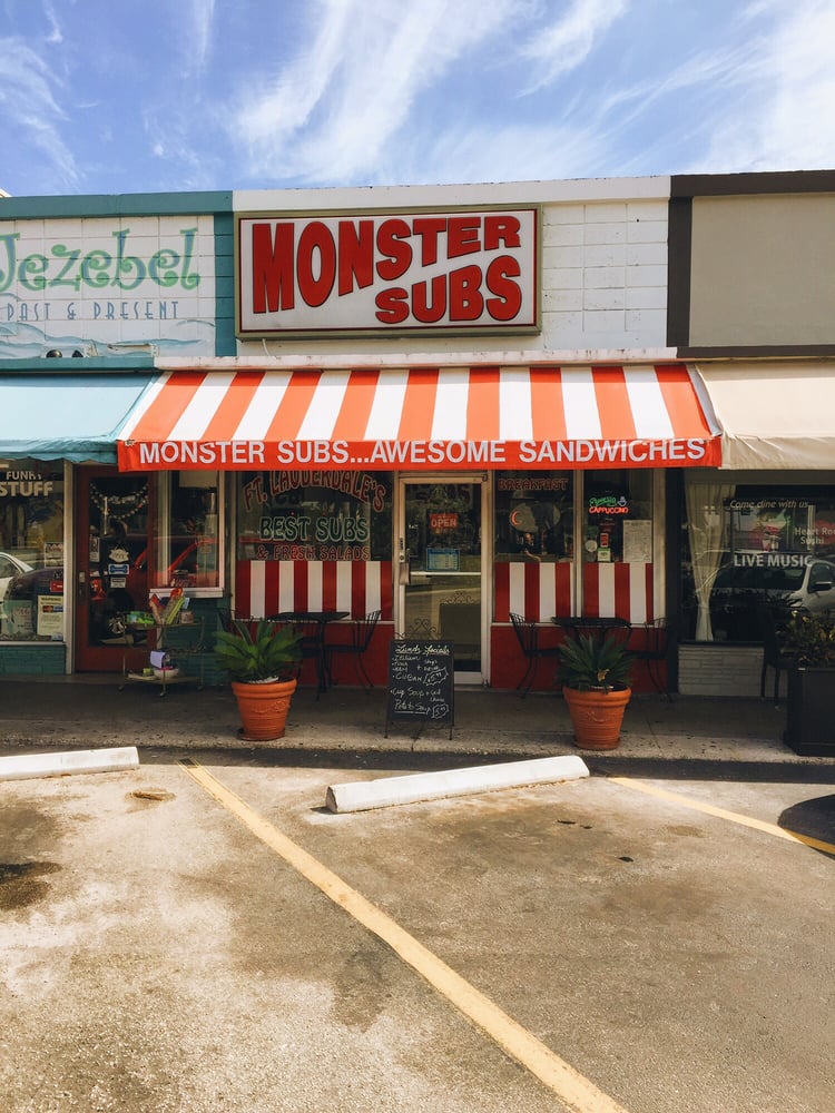 Monster Subs | meal takeaway | 1978 E Sunrise Blvd, Fort Lauderdale, FL 33304, USA | 9544637997 OR +1 954-463-7997