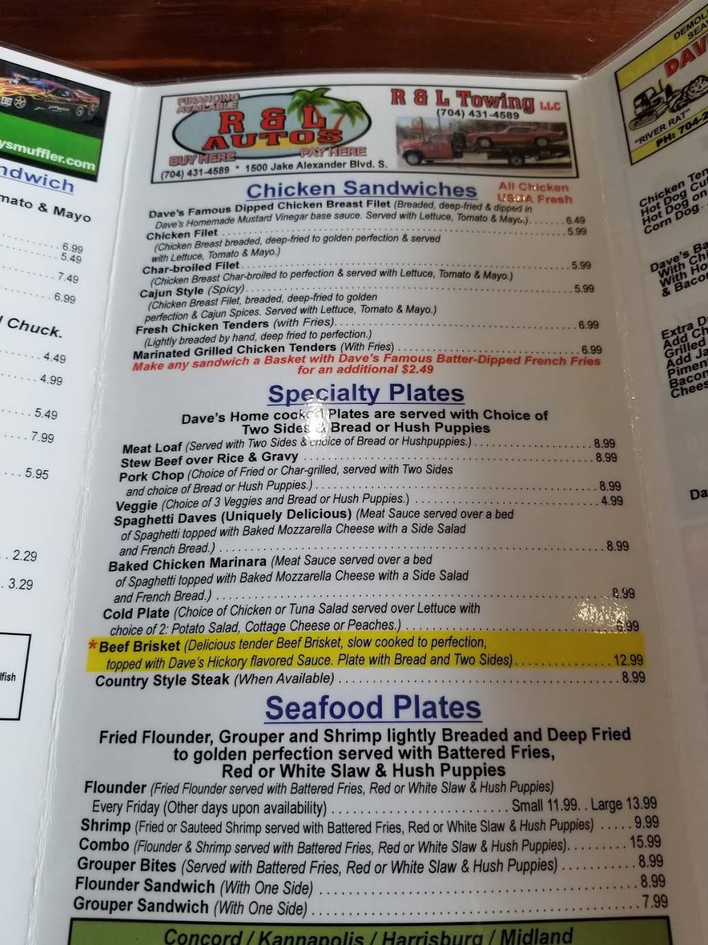 Hoff’s Grill | restaurant | 1621 W Innes St, Salisbury, NC 28144, USA | 7048702577 OR +1 704-870-2577