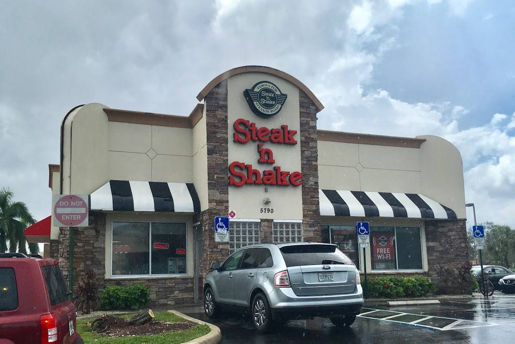 Steak n Shake | restaurant | 5790 S University Dr, Davie, FL 33328, USA | 9544340576 OR +1 954-434-0576